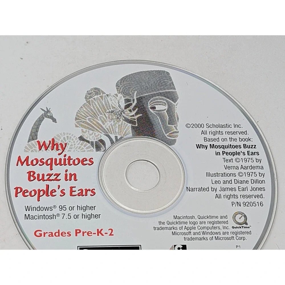 Why Mosquitoes Buzz in People's Ears PC Game Educational Software Scholastic VTG